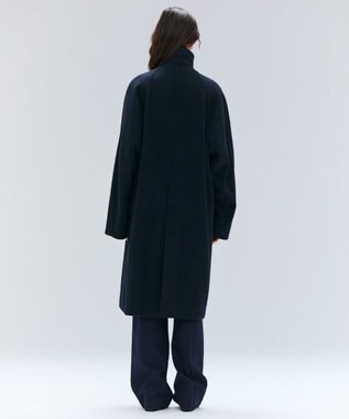 BEIGE， 【VERY NaVY12月号掲載】LABBOCK / ウール混ラグランステンカラーコート Navy