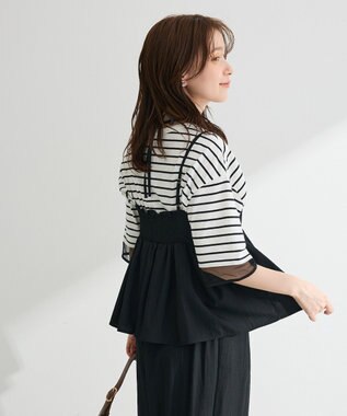 Green Parks ＳＥＴ２点キャミビスチェ＋ワイドパンツ Black