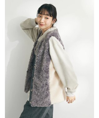 CRAFT STANDARD BOUTIQUE ファーサイド切替ベスト Gray