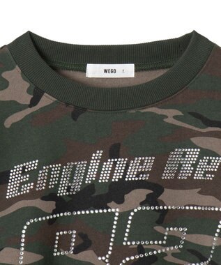 WEGO ラインストーンプルオーバースウェット 柄1