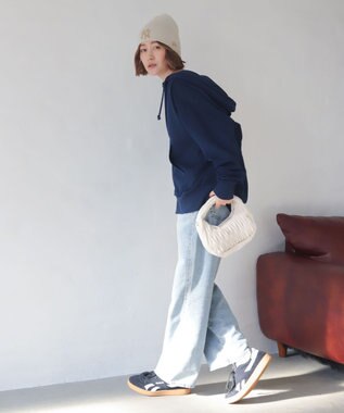 WEGO 【ユニセックス着用ITEM/MLサイズ展開】コンパクトフィットダブルZIPパーカー ネイビー