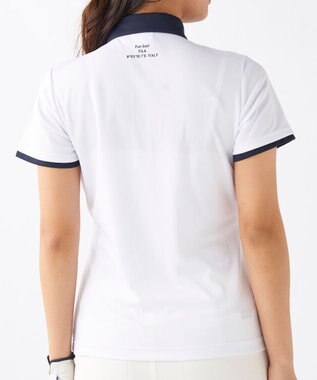 FILA GOLF／marie claire 【FILA GOLF】アクセントカラー半袖ポロシャツ ホワイト