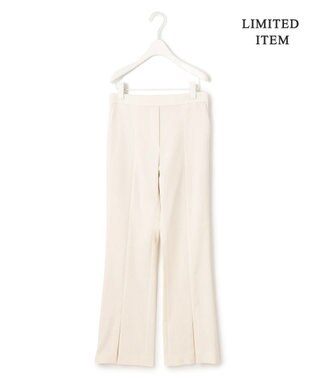 ICB 【WEB限定・洗える】キュプラハイパワーストレッチ セミフレアパンツ オフホワイト系