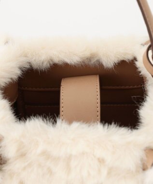 組曲 ファーバケット バッグ アイボリー系