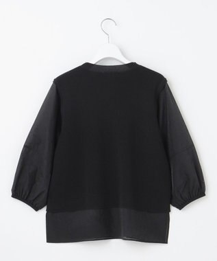 自由区 ハイツイストコットンアセテートプルオーバー ニット ブラック