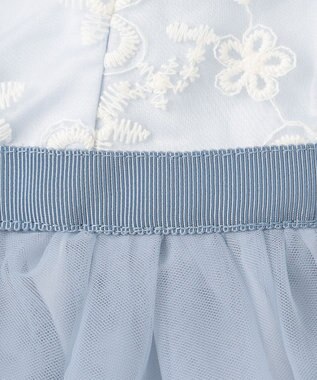 組曲 KIDS 【110-140㎝】ブルーミングフラワー ドレス サックスブルー