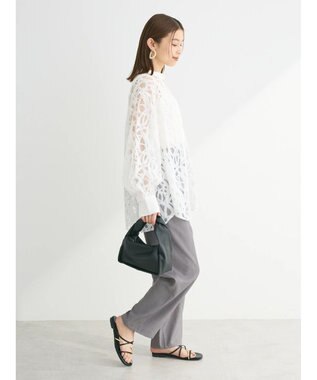 Green Parks ・ＥＬＥＮＣＡＲＥ　ＤＵＥ　レースバンドカラーブラウス Off White