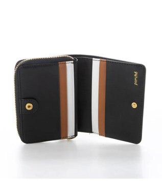 UNBILLION perche ジェムストーンチャームハーフラウンドウォレット ブラック