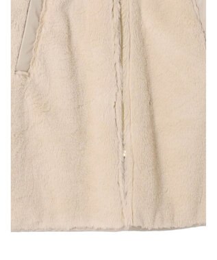 earth music&ecology ファー＆キルティングリバーシブルコート Beige