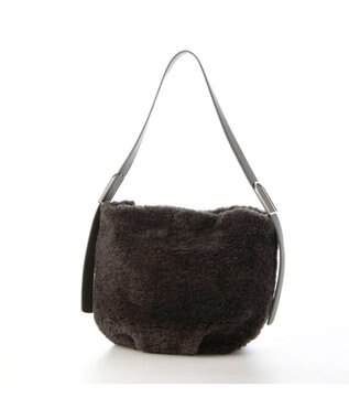 UNBILLION カシュカシュ cachecache / フリーハンドルボアショルダーバッグ ダークグレー