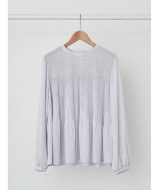 earth music&ecology レースプリーツブラウス Sax