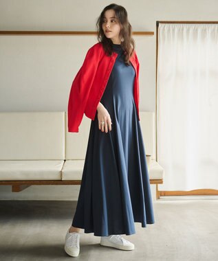 #Newans ラウンドスリーブカーディガン レッド