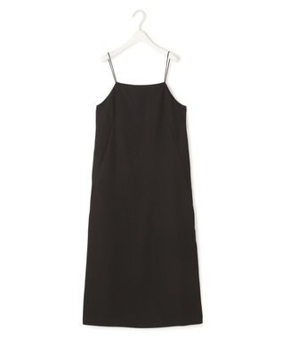 ICB 【接触冷感・UVケア・速乾・洗える】FluidBackSatin キャミソールワンピース ブラック系