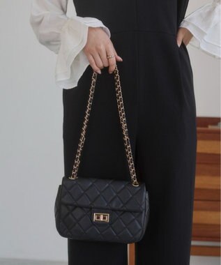WEGO 【ANGIE VINTAGE】キルティングショルダーBAG ブラック