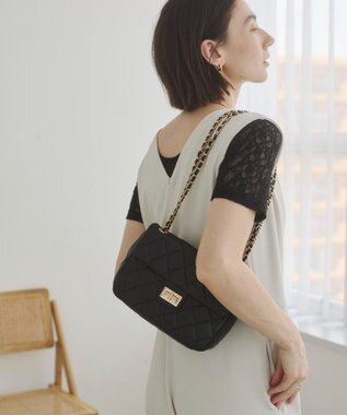 WEGO 【ANGIE VINTAGE】キルティングショルダーBAG ブラック