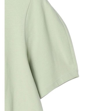 earth music&ecology フォルムスリーブ刺繍ロゴＴＥＥ Off White