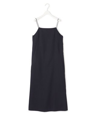 ICB 【接触冷感・UVケア・速乾・洗える】FluidBackSatin キャミソールワンピース ネイビー系