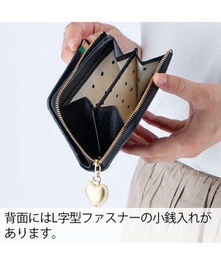 tsumori chisato CARRY つぶつぶドットプリント 2つ折り財布 ミニ財布 ブラック