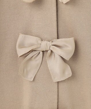 自由区 【カトリエムブーケ】Detail du ruban リボンディティールカーディガン ベージュ