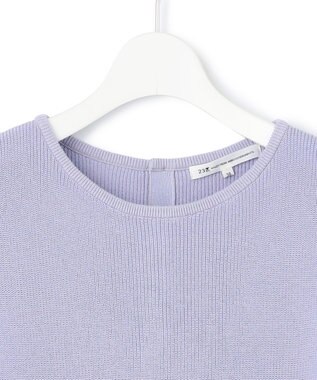23区 【洗える】コットンアセテート オーバーサイズ ニット ラベンダー