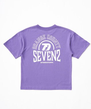 OP／FILA 【SEVEN2】バックプリントデザイン半袖Tシャツ パープル
