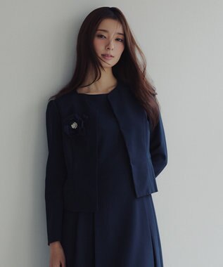 TOCCA ATELIER SENKA SHEER FLOWER COSAGE コサージュ ネイビー系