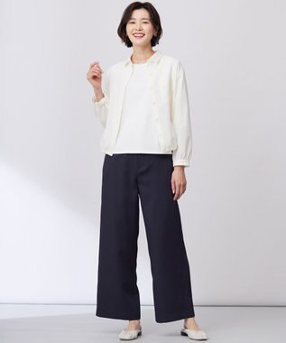 J.PRESS LADIES L 【WEB限定カラーあり・洗える】スムースジャージー カットソー ホワイト系