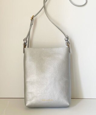 Hekhèr Le Style de Vie 新素材・新色追加【日本製】シュリンクレザー ショルダーバッグ シルバー シルバー