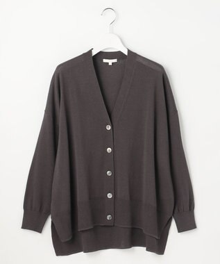 自由区 ドライシアーファインゲージ カーディガン