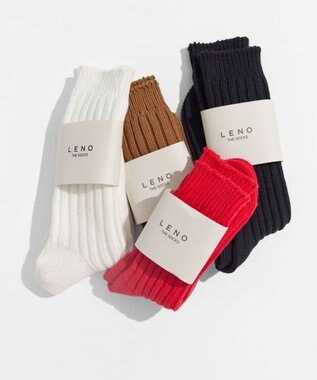 LENO NEW SOCKS [UNISEX] IVORY WHITE
