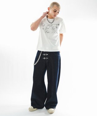 WEGO ファイヤーマンバギーデニムパンツ デニムインディゴ