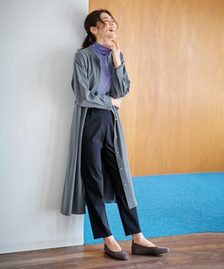 ANY 【ストレッチ/ガードル効果/裏起毛/ウエストゴム】大人の7daysウォームタッチパンツ ブラック