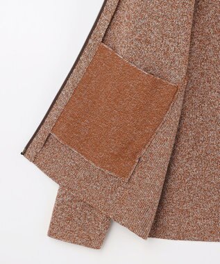 JOSEPH ABBOUD 【イタリア糸使用・伸縮性】マルチカラームリネ ニットブルゾン オレンジ系