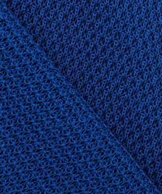 UNFILO 【大好評により新型登場！】リネンリンクス メッシュ 5分袖ニット ブルー