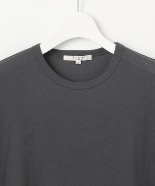 23区 【SLOW/WEB限定】シアーツイストシングルジャージー Tシャツ グレー系