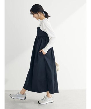 Green Parks ナイロンキャミワンピース Black