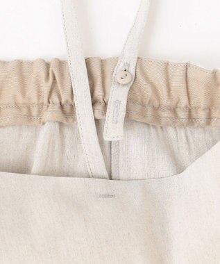 23区 L 【洗える】リネンレーヨンストレッチ キャミソール ブラウス ベージュ系