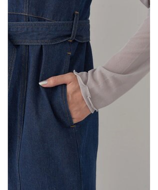 earth music&ecology マーメイドデニムジャンスカ Dark Indigo