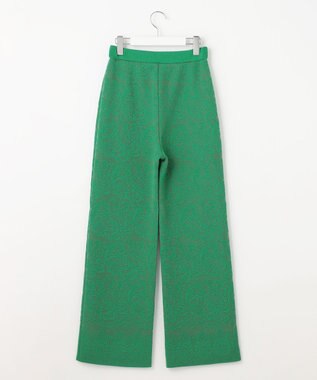 自由区 【Premium Collection】レースジャガードニット パンツ グリーン系