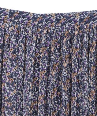 Green Parks マジョリカプリーツ柄スカート Navy