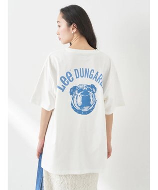 earth music&ecology Ｌｅｅ×ｅ．ｍ．ａ．ｅ　ＢＵＬＬＤＯＧ　ＰＲＩＮＴ　ＴＥＥ Off White