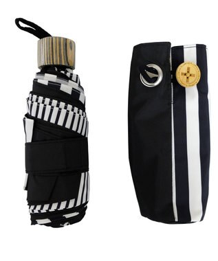 +RING 【UVカット90%以上】【簡単開閉】【数量限定】レディース向け  晴雨兼用折傘 53cm BLK-STP T1250 黒