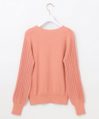 ANY SIS 【洗える】冬のシャルマン パフスリーブ ニット サーモンピンク