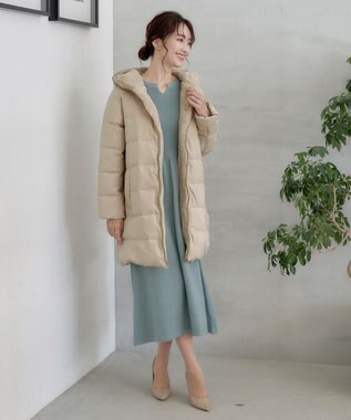 Tiaclasse 【洗える】パフ袖ニットワンピース ミント