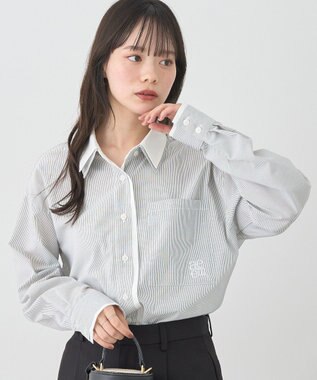 earth music&ecology レイヤードストライプシャツ