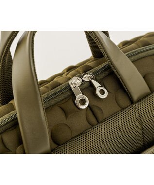 MIYABIYA 【撥水加工】La quoh with kirakaracho 南蛮七宝エンボスボンディング ボストン 鶯(カーキ)