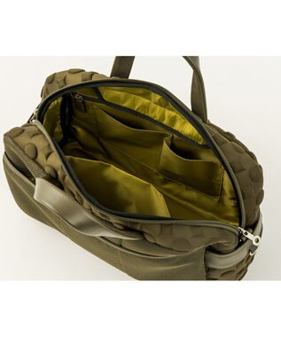 MIYABIYA 【撥水加工】La quoh with kirakaracho 南蛮七宝エンボスボンディング ボストン 鶯(カーキ)