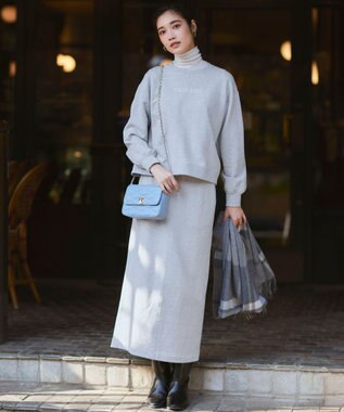 23区 S 【一部店舗限定/洗える】クリアコットンテリー セットアップ ロゴ スウェット ライトグレー系