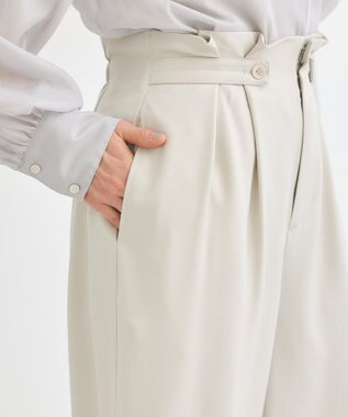 Green Parks ・ＥＬＥＮＣＡＲＥ　ＤＵＥ　サイドベルトタックパンツ Light Beige