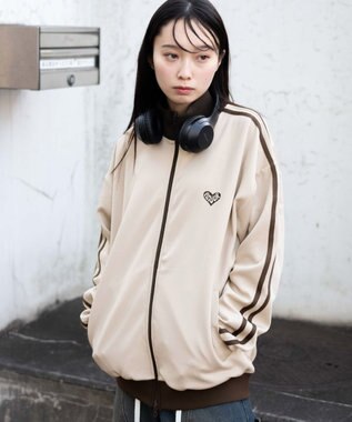 WEGO 【ユニセックス着用ITEM】ライントラックジャケット ベージュ